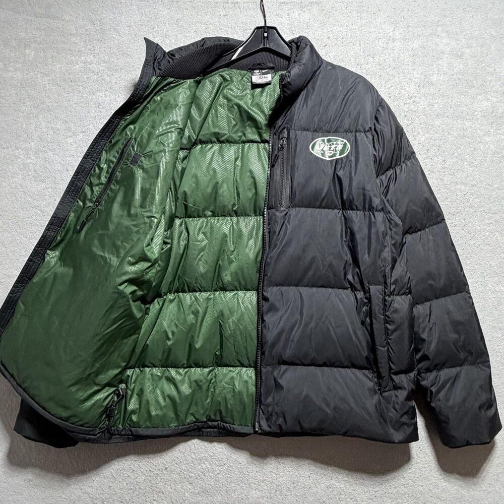 Nike NFL On Field New York Jets Goose Down Puffer Jacket Men’s XL Black Full Zip